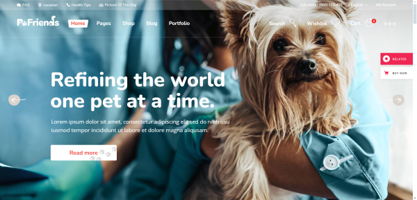 Veterinary Wordpress Responsive Website Template